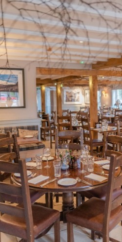 Dining room at The Bell, Hampton Poyle